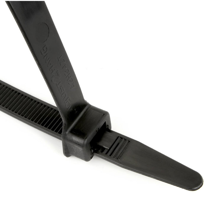 100 x Black Releasable Cable Ties Size: 100 x 3.6mm