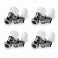 4 x Kartell Angled Radiator Valves LS/WH