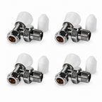 4 x Kartell Angled Radiator Valves LS/WH