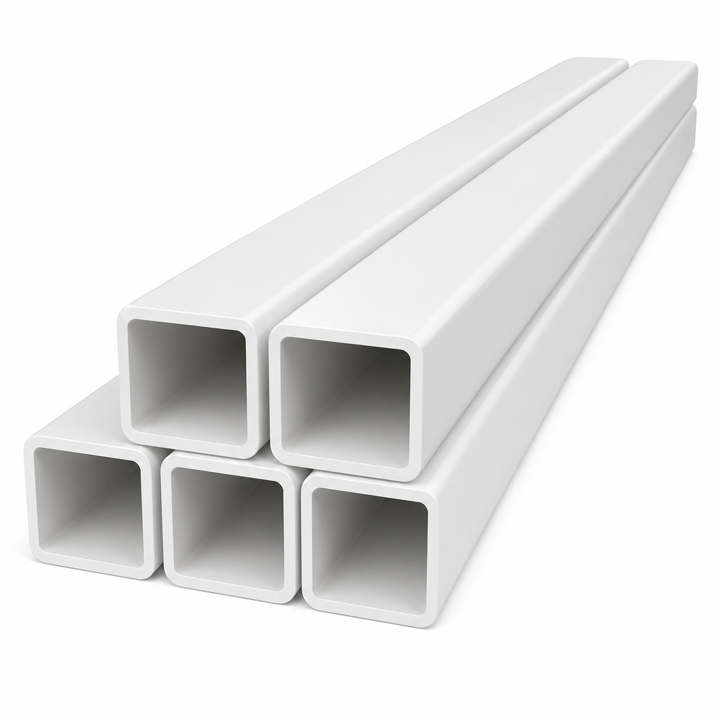 5 x 25mm White PVC Box Section 1 Metre Length