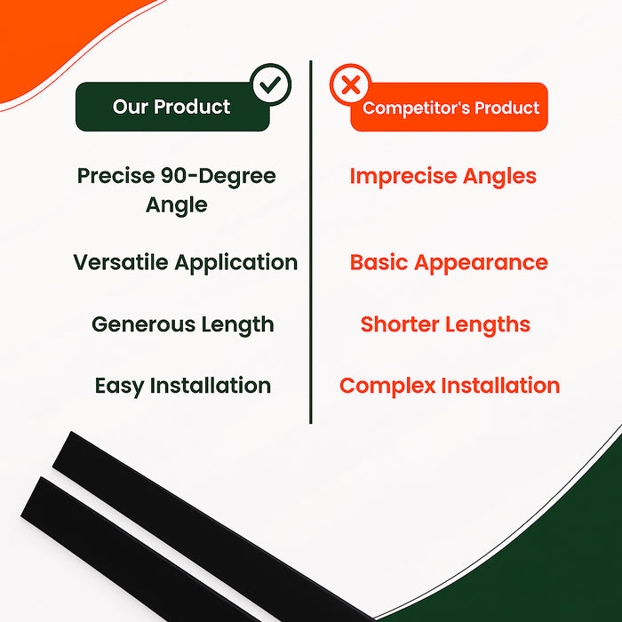 4 x Black Rigid Angle 100mm x 100mm x 1  Metre  ^