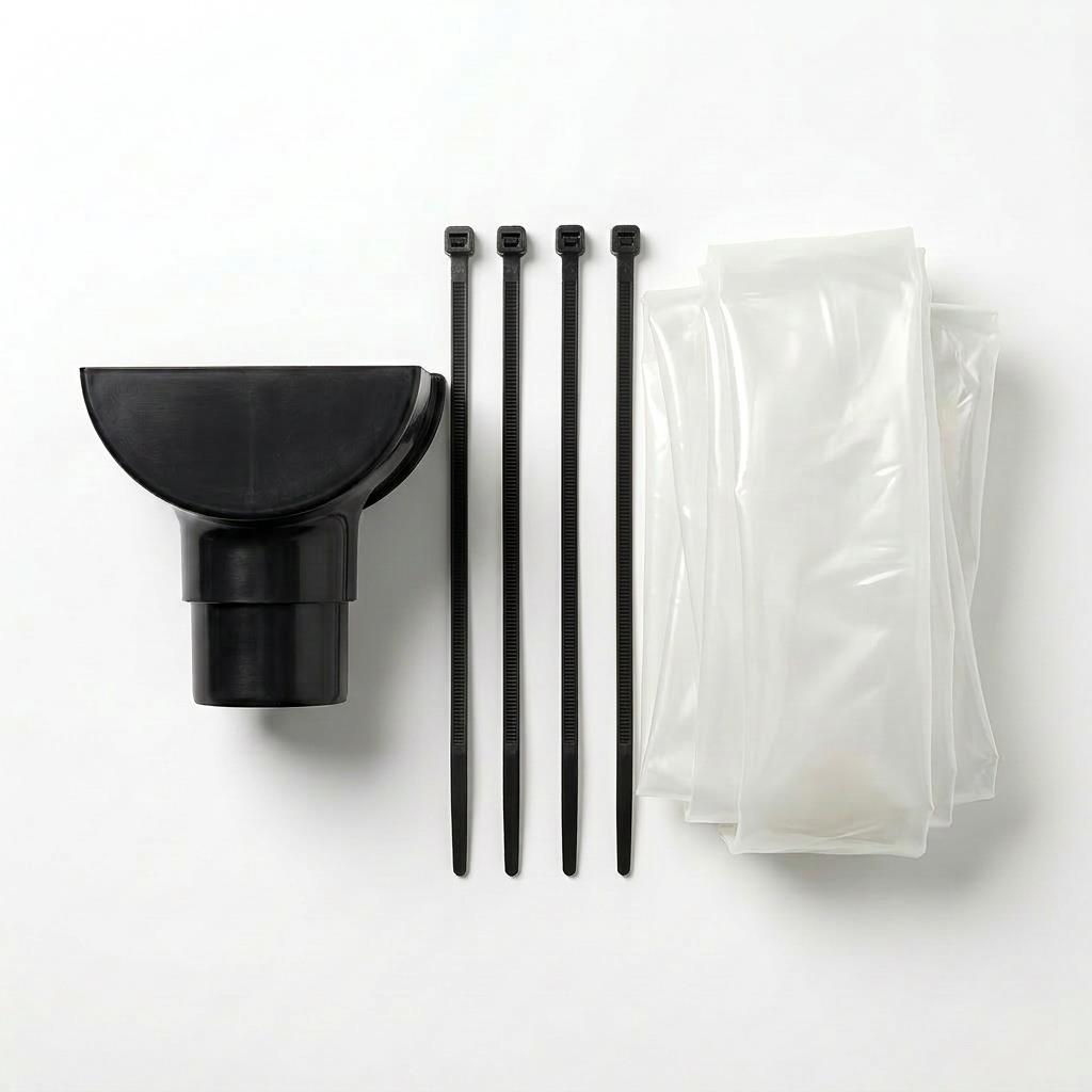 Black 20m Round Gutter Stop End Outlet Kit 112mm