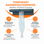 25 Metre Temporary Rainwater Downpipe 5 Inch 250 Gauge Kit