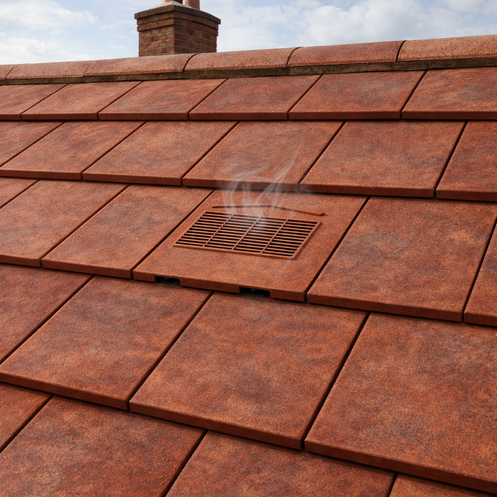 Timloc Grey Non Profile Roof Tile Vent with Adapter