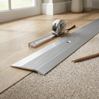 5 x Aluminium Vinyl Edge Floor Transition Strip, 28mm x 6mm x 89.5cm DIY Low Profile Floor Trim for Finishing and Edge Protection