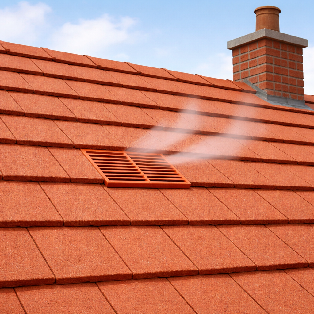 Timloc Terracotta Plain Roof Tile Vent with Adapter