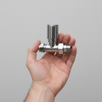 2 x Kartell Chrome Radiator Valves Straight Pair 15mm Manual Control - Brass Radiator Valve Set for Central Heating Floor Pipes - Contemporary Chrome Finish - Complete Twin Pack UK Standard
