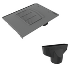 Timloc Grey Flat Edge Roof Tile Vent with Adapter