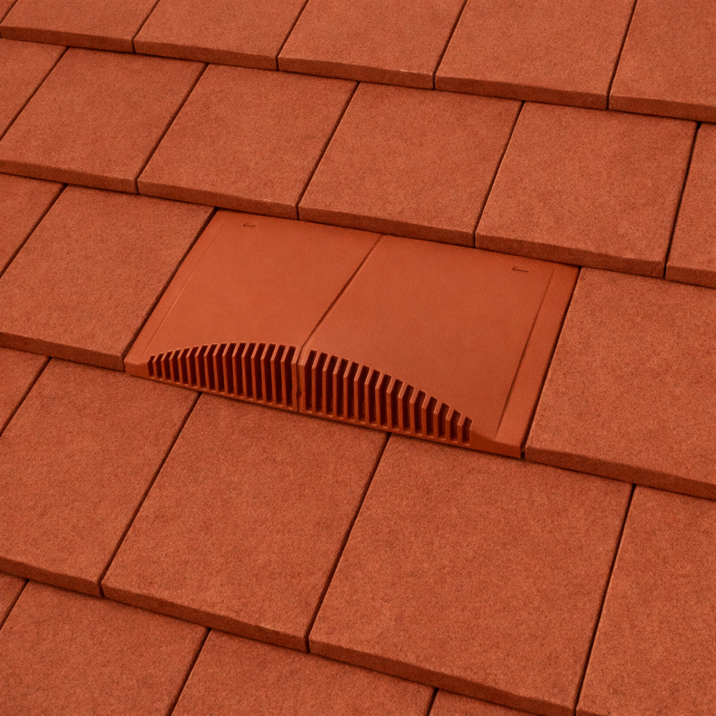 Timloc Brown Interlocking Plain Roof Tile Vent with Adapter