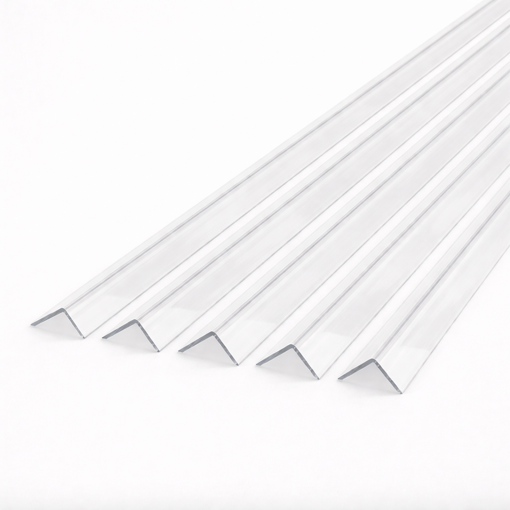 5 x 40x40mm Clear Angles x 1 meter