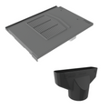 Timloc Grey Non Profile Roof Tile Vent with Adapter