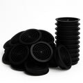 100 Pack 68mm Black Plastic Round Soffit Air Vents | UV Resistant UPVC Push-in Roof Disc for Fascia | Long-Lasting, Durable, and Weatherproof Circular Soffit Vent for Optimal Ventilation