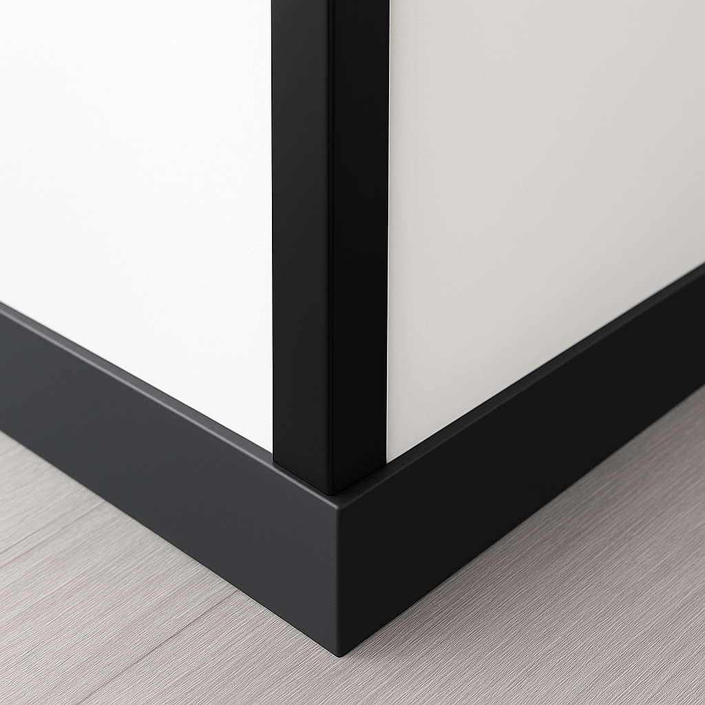 10 Pack Black 1 Metre UPVC Plastic Rigid Angle 50 x 50mm Corner Cover Trim 90 Degree