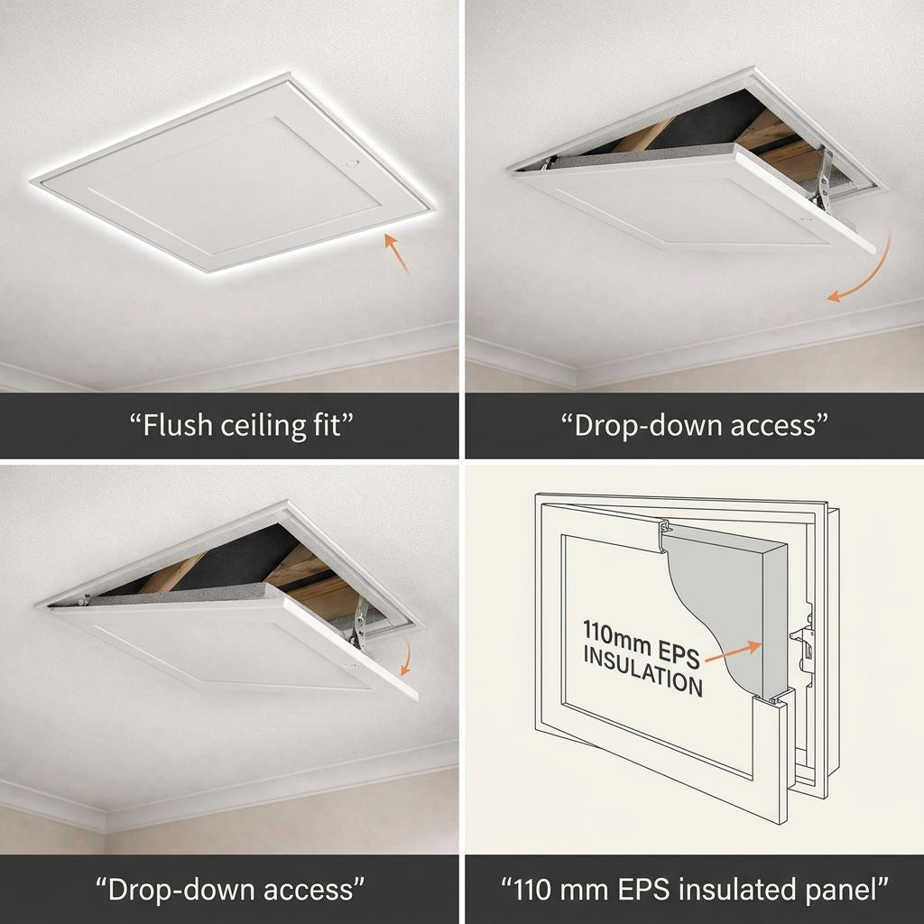 Insulated Loft Trap Door Access Hatch & Frame