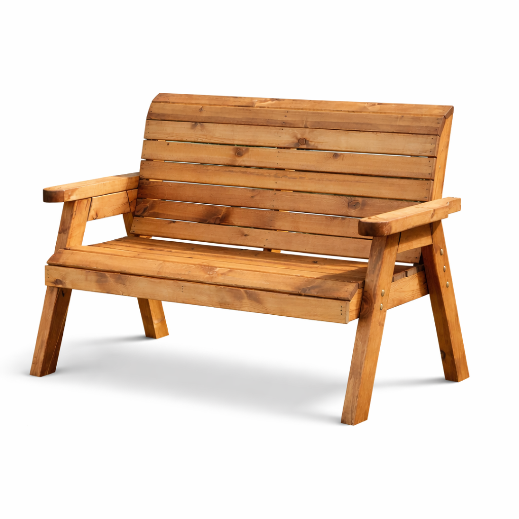 Wooden Garden Bench Two Seater