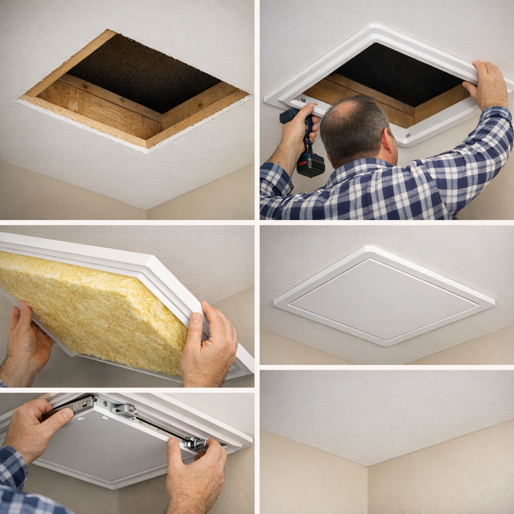 Insulated Loft Trap Door Access Hatch & Frame