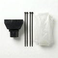 Black 30m Squared Gutter Stop End Outlet Kit 114mm