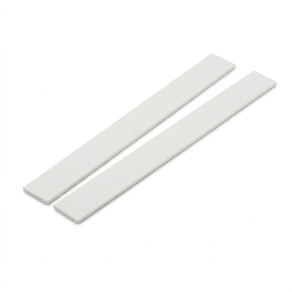 2 x 12mm White PVC Flat Bar x 1 Metre