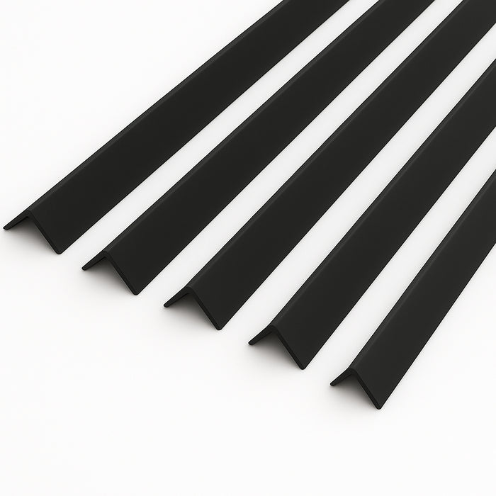 5 x Black Rigid Angle 100mm x 100mm x 1  Metre  ^