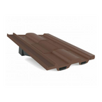 Manthorpe Dark Brown Castellated Roof Tile Vent & Adapter / Marley Ludlow Redland Sandtoft