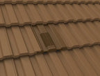Manthorpe Brown Mini Castellated Tile Vent with Adaptor Kit for Clay and Concrete Tile Roofs