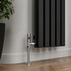 Kartell Refined Angled Chrome TRV 15mm Thermostatic Radiator Valve