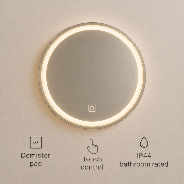 Kartell K-Vit VISTA 600mm LED Bathroom Mirror