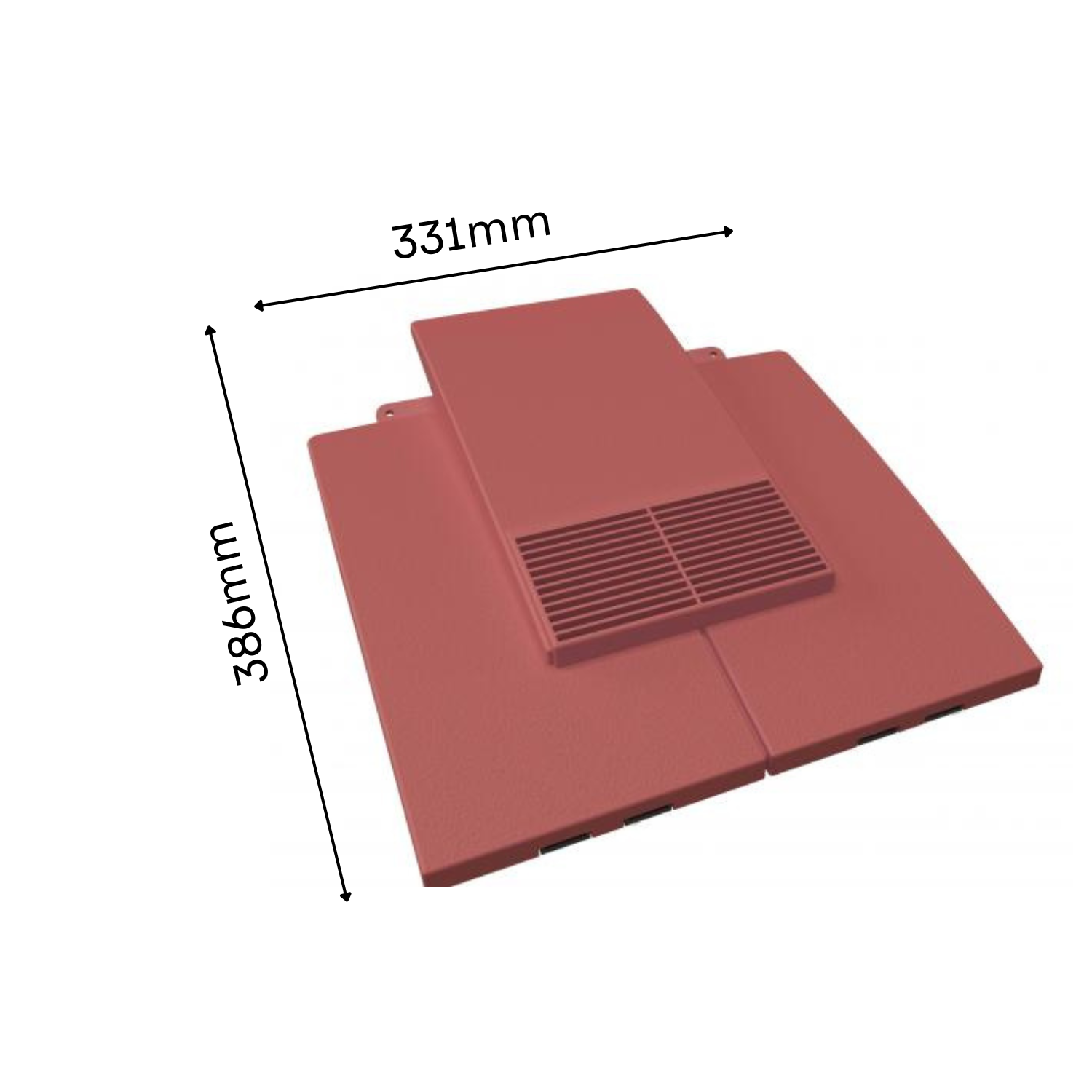 Manthorpe Antique Red Plain In-line Roof Tile Vent & Pipe Adapter / for concrete and Clay Tiles