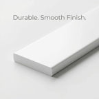 1 x 19mm White Adhesive Taped PVC Flat Bar x 1 Metre