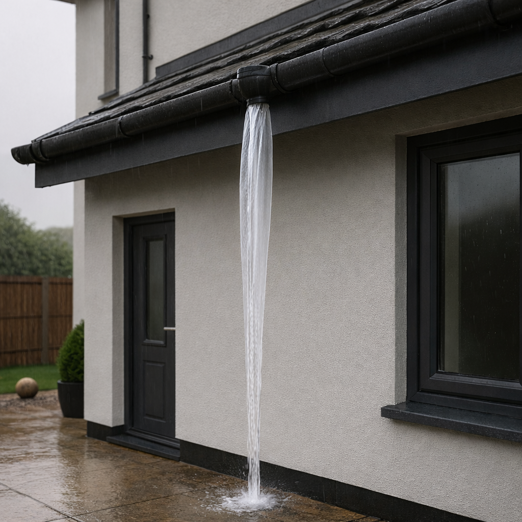 15 Metre Temporary Rainwater Downpipe 5 Inch 250 Gauge Kit