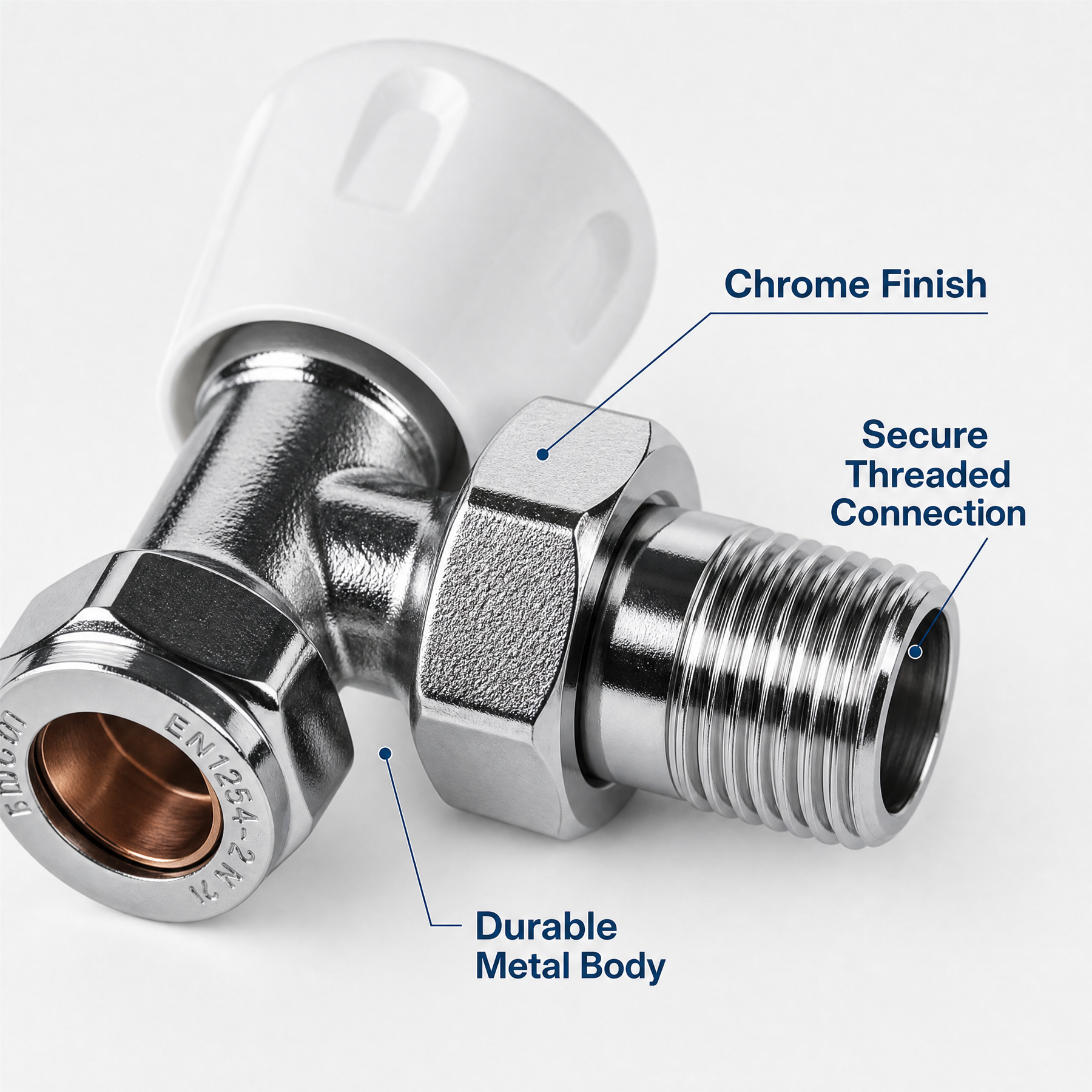 Kartell Angled Radiator Valves LS/WH