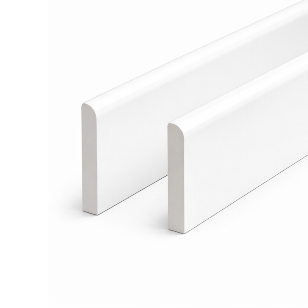 2 Pack White uPVC D-Mould Trim 45mm x 1m