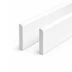 2 Pack White uPVC D-Mould Trim 45mm x 1m