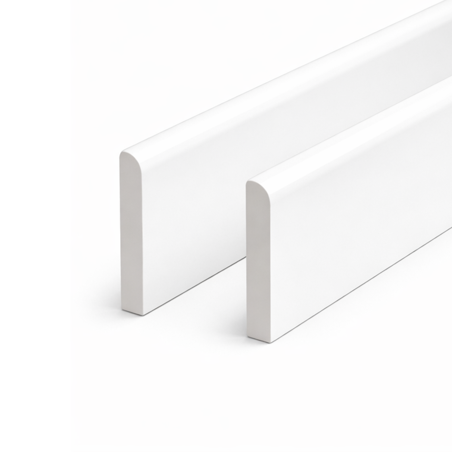 2 Pack White uPVC D-Mould Trim 45mm x 1m