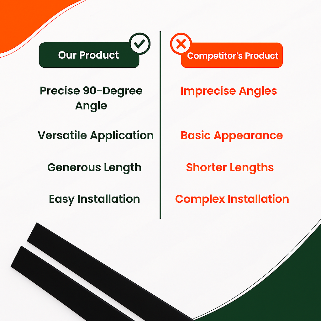 Black Rigid Angle 100mm x 100mm x 1  Metre  ^
