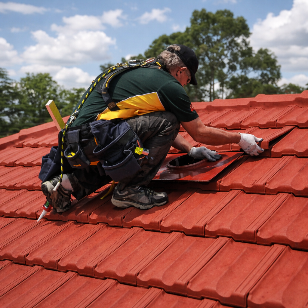 Timloc Red Castellated Roof Tile Vent
