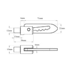 Antiluce Fastener Weldable Drop Lock Catch for Horseboxes, Trailers & Tailgates