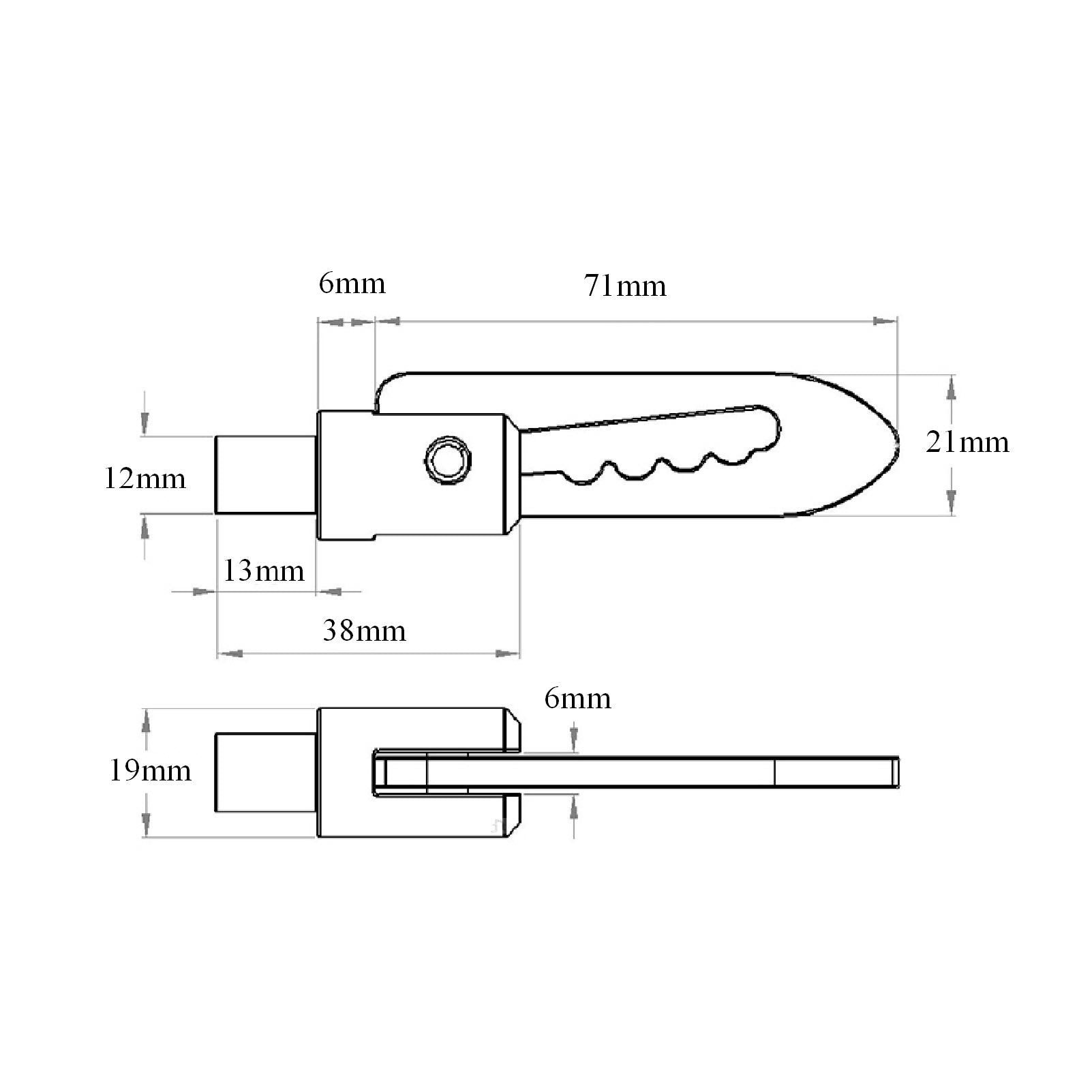 Antiluce Fastener Weldable Drop Lock Catch for Horseboxes, Trailers & Tailgates
