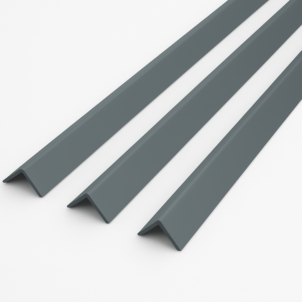 3 x Anthracite Grey Rigid Angle 25mm x 25mm x 1  Metre  ^