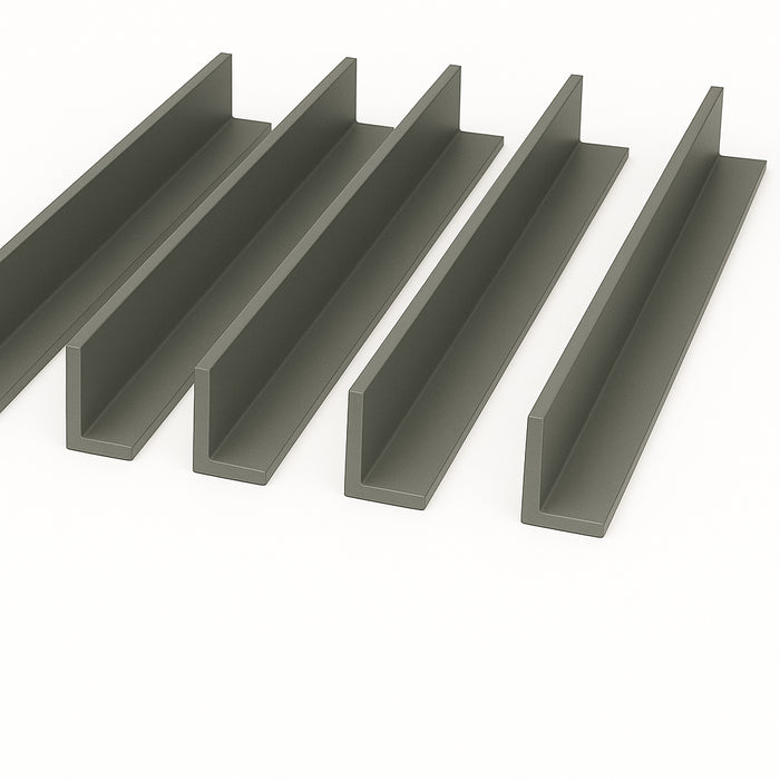 5 x Anthracite Grey Unequal Angle 50mm x 25mm x 1  Metre