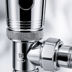 Kartell Refined Angled Chrome TRV 15mm Thermostatic Radiator Valve