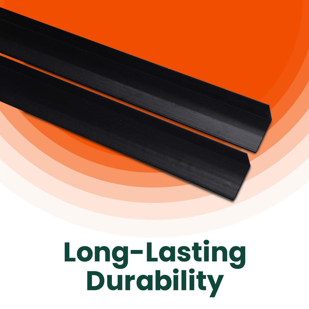5x Black PVC Angle Trim 40mm x 40mm x 1m – Edge & Corner Protector