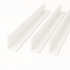 3 x White Unequal Angle 50mm x 25mm x 1  Metre