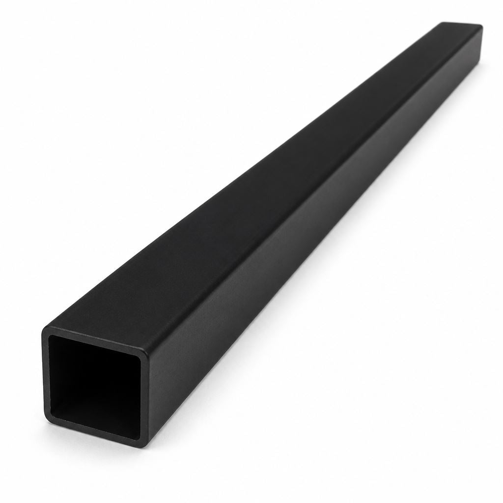 25mm Black PVC Box Section 1 Metre Length