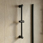 Kartell Nero Matte Black Shower Rail Single Unit