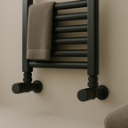 Kartell K-Rad Angled Modern Radiator Valve 15mm – Matte Black – Single