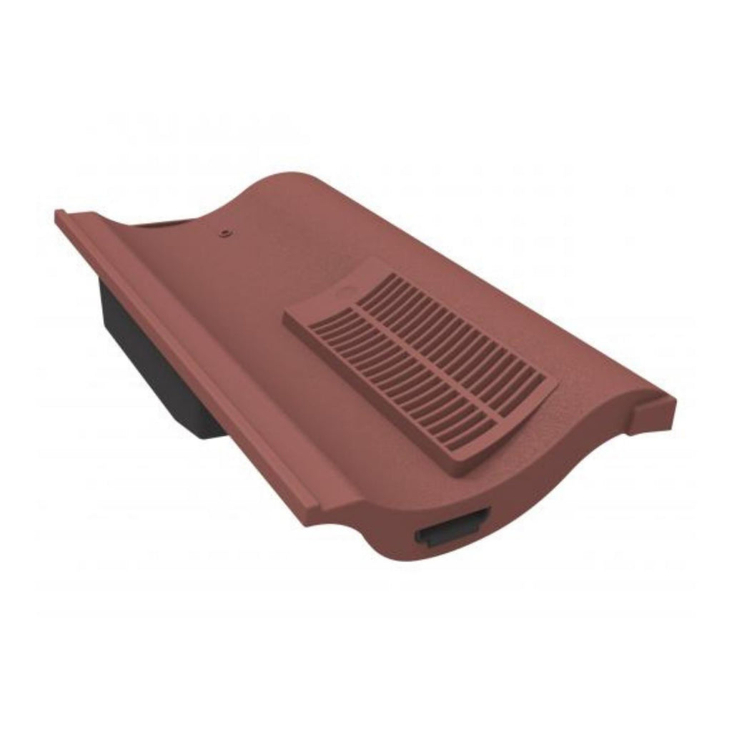 Manthorpe Antique Red Single Pantile Tile Vent with Adaptor Kit for Concrete Tile Roofs