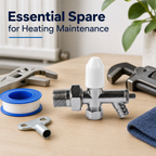2 x 10mm Drain Off Valve Chrome - 1/2" BSP Radiator Drain Cock with White Handle & Hose Tail