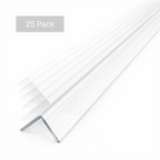 25 x 25x25mm Clear Angles x 1 Metre