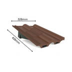 Manthorpe Brown Double Roman Tile Vent with Adaptor Kit for Concrete Tile Roofs